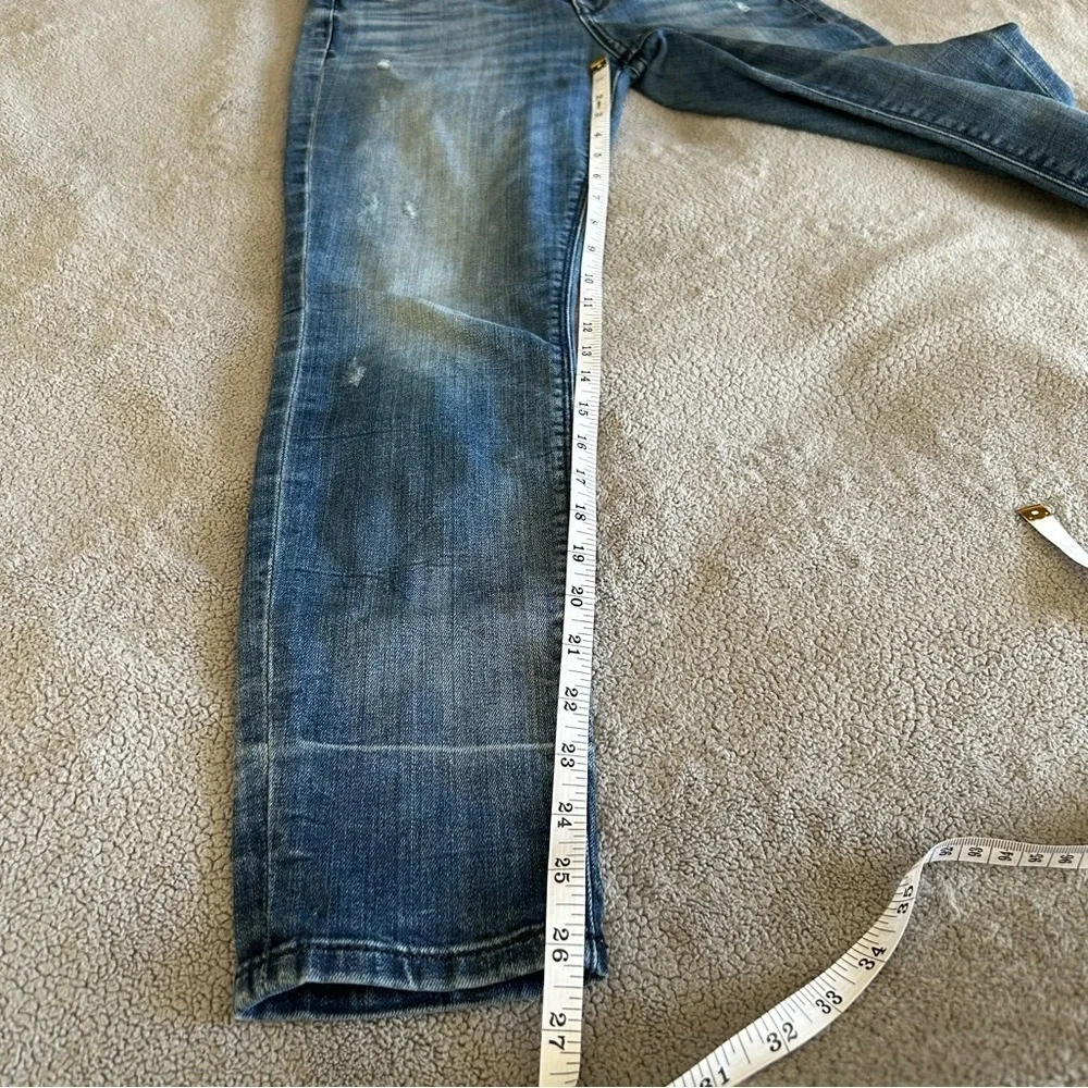 Express Faded distressed Women’s 0 Mid Rise Legging, Skinny Blue Denim Jeans